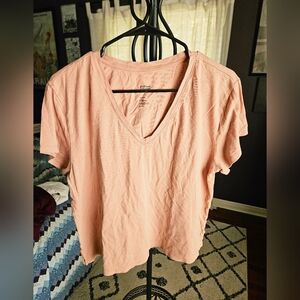 Girlfriend Collective Terracotta V-Neck Crop